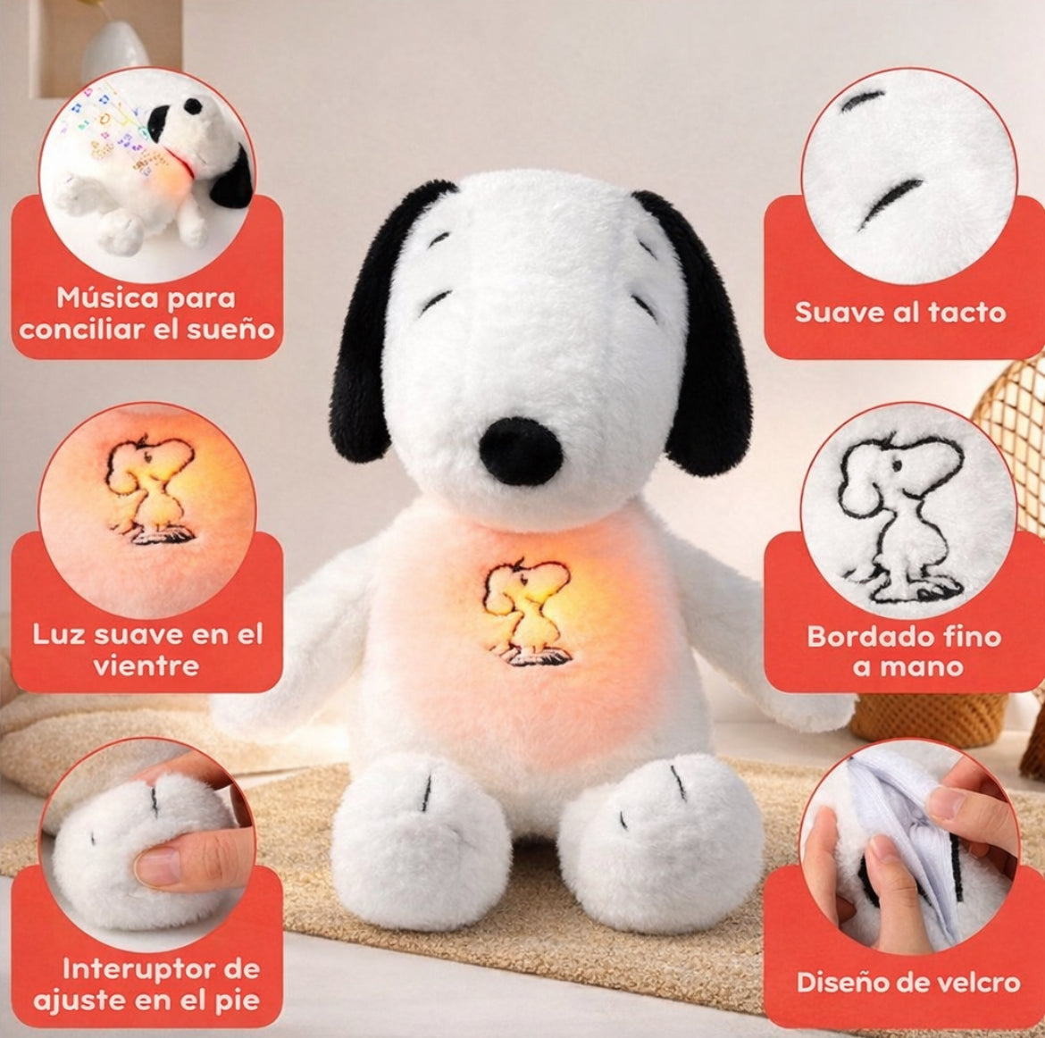 Peluche de Snoopy Anti Estrés